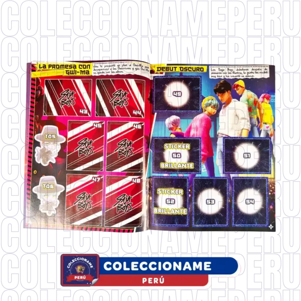 Álbum Saja Boys 2 en 1 + Set Completo De Figuras para Pegar