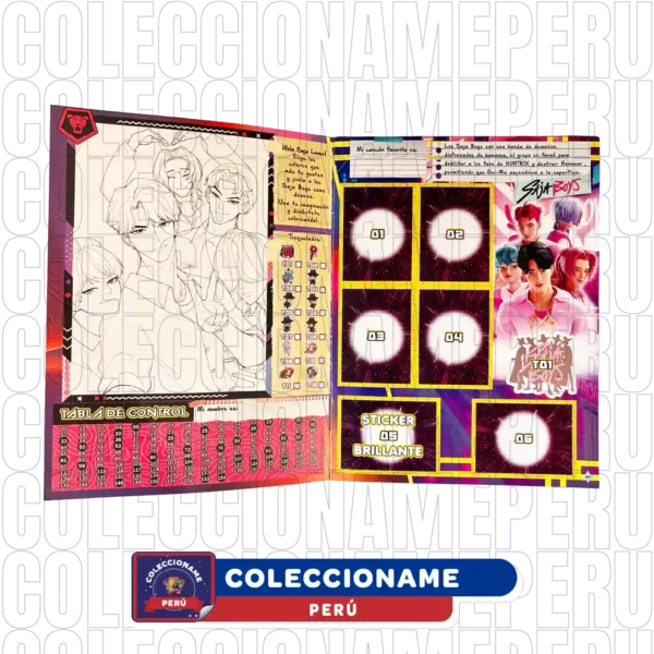 Álbum Saja Boys 2 en 1 + Set Completo De Figuras para Pegar