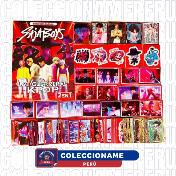 Álbum Saja Boys 2 en 1 + Set Completo De Figuras para Pegar